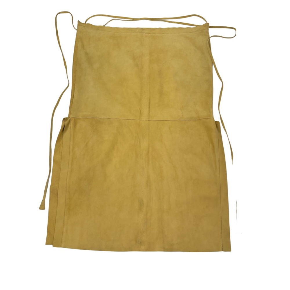 Vintage Gucci suede tie waist skirt with side slits